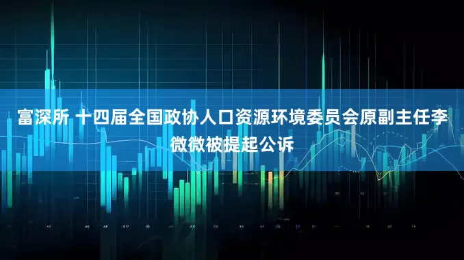 富深所 十四届全国政协人口资源环境委员会原副主任李微微被提起公诉
